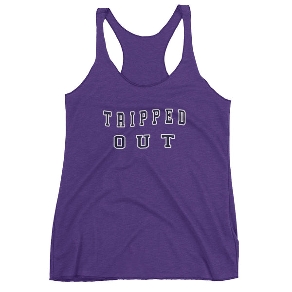 Tripped out college Women's Racerback Tank