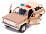 Hopper's Chevrolet Blazer "Hawkins Police Dept." "Stranger Things" (2016) TV Series "Hollywood Rides" 1/32 Diecast Model Car by Jada
