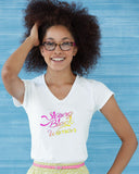 Strong Black Women Deep V-Neck Jersey Tee